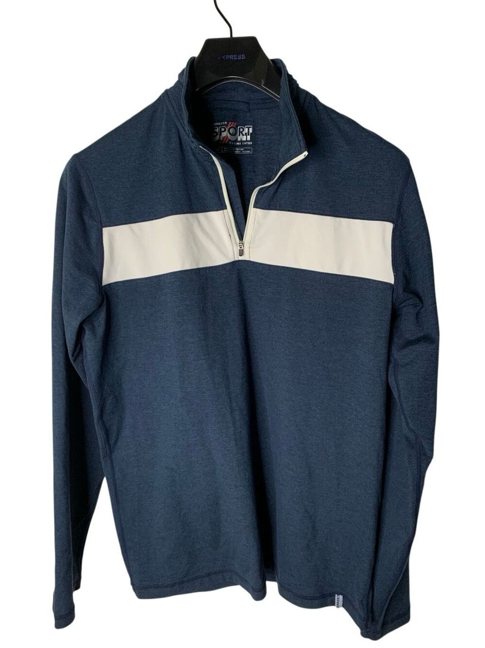Marine Layer Sport Weekend 1/4 zip blue men's size medium